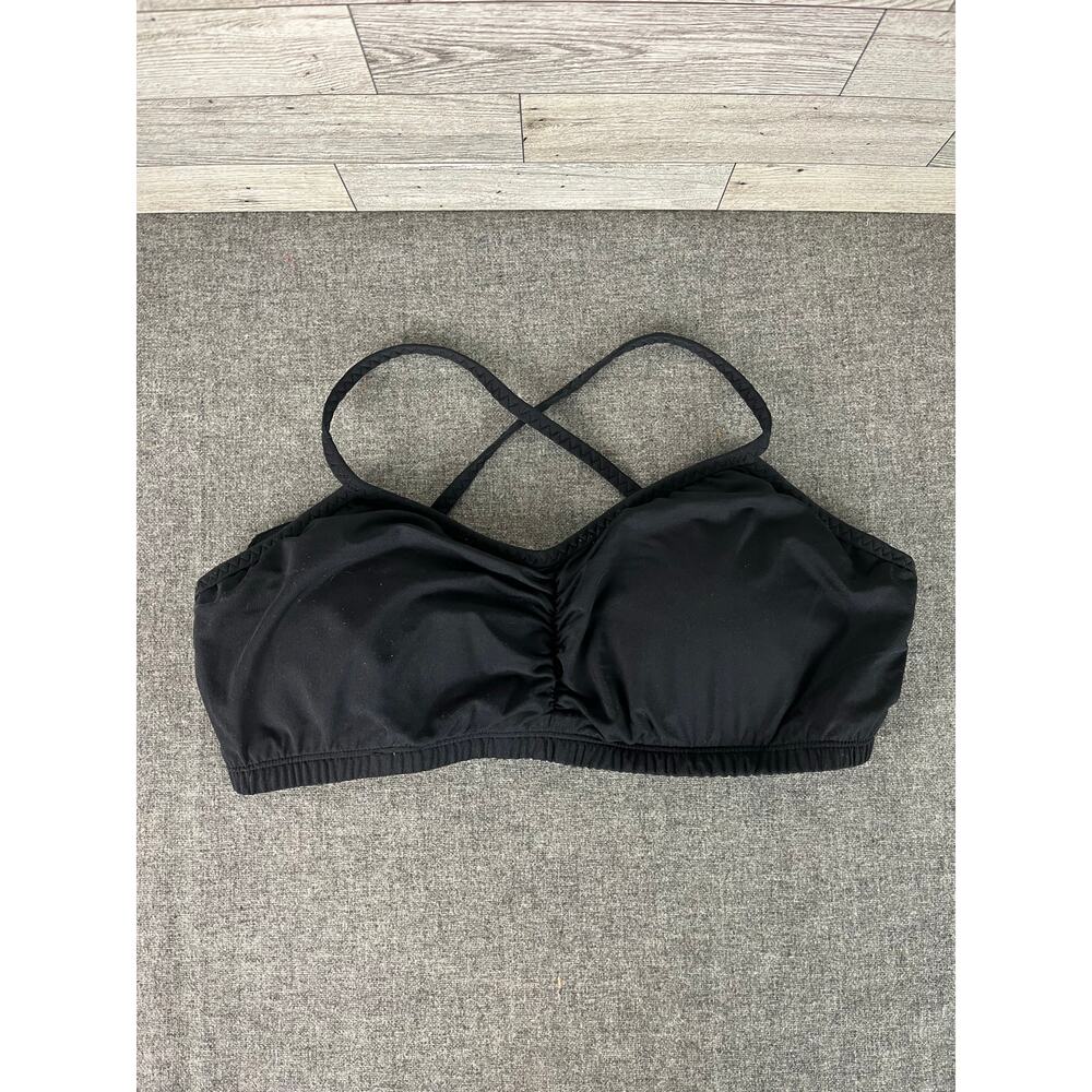 new CRANE BRA in BLACK Criss Cross Stretch Adjustable Women’s Size Large
